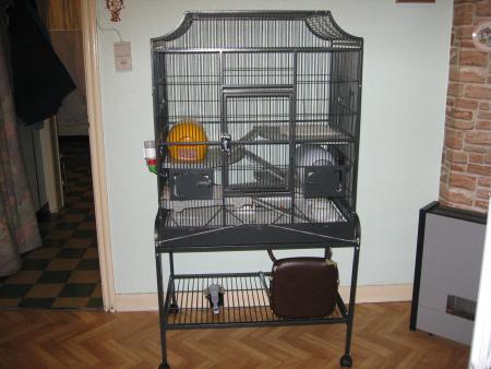 CAGE A PERROQUET TRANSFORMEE POUR TOUS RONGEURS